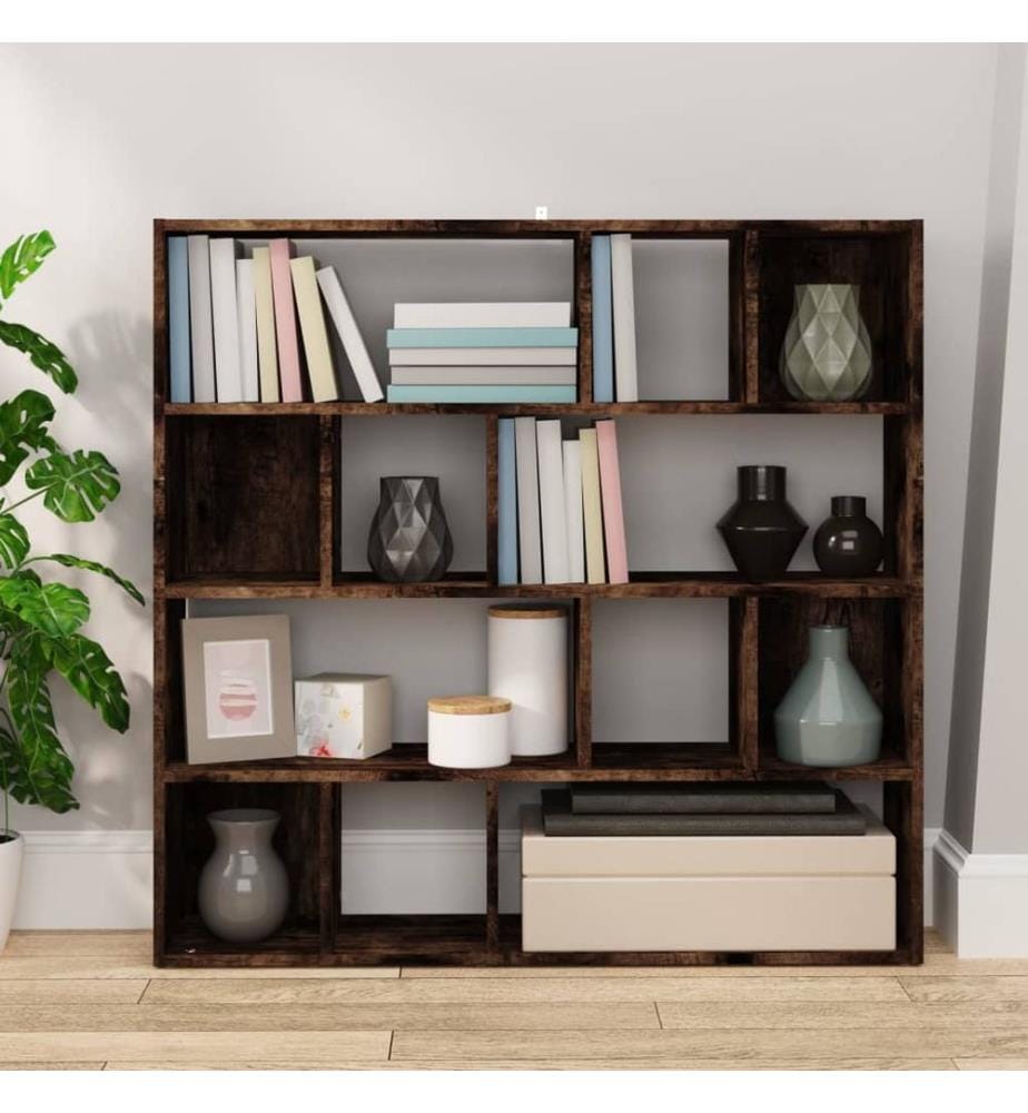 Bücherregal/Raumteiler Räuchereiche 105x24x102 cm