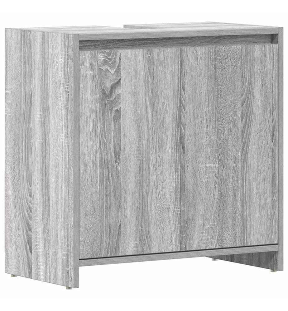 Badschrank Grau Sonoma 60x33x61 cm Holzwerkstoff