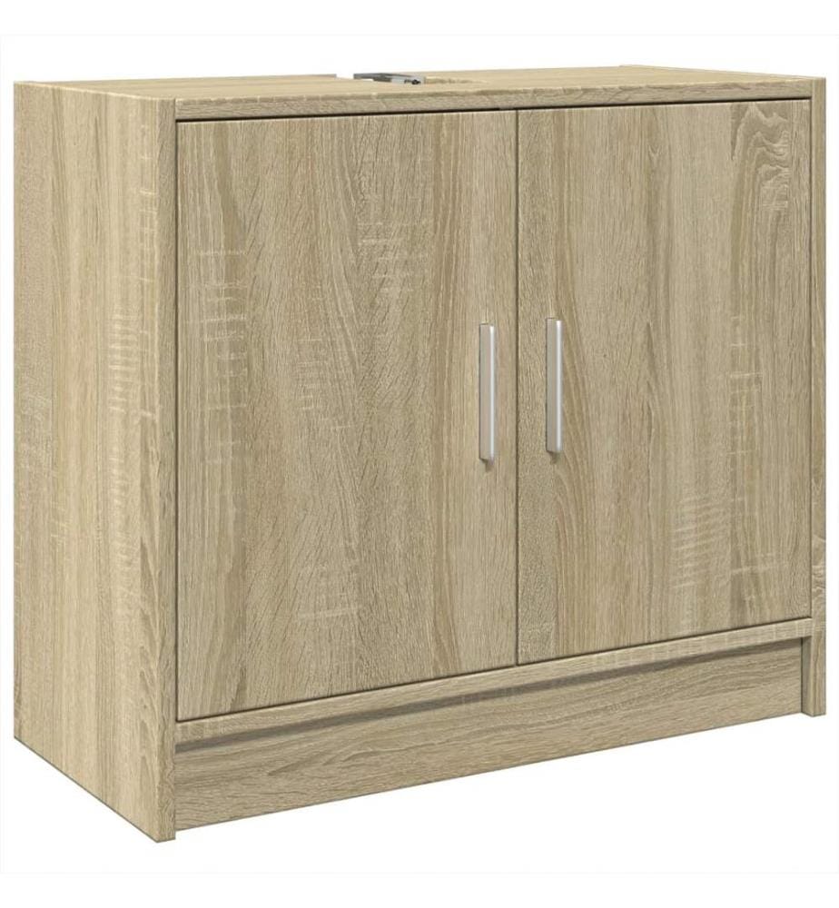 Armoire d'évier chêne sonoma 63x29x55 cm bois d'ingénierie