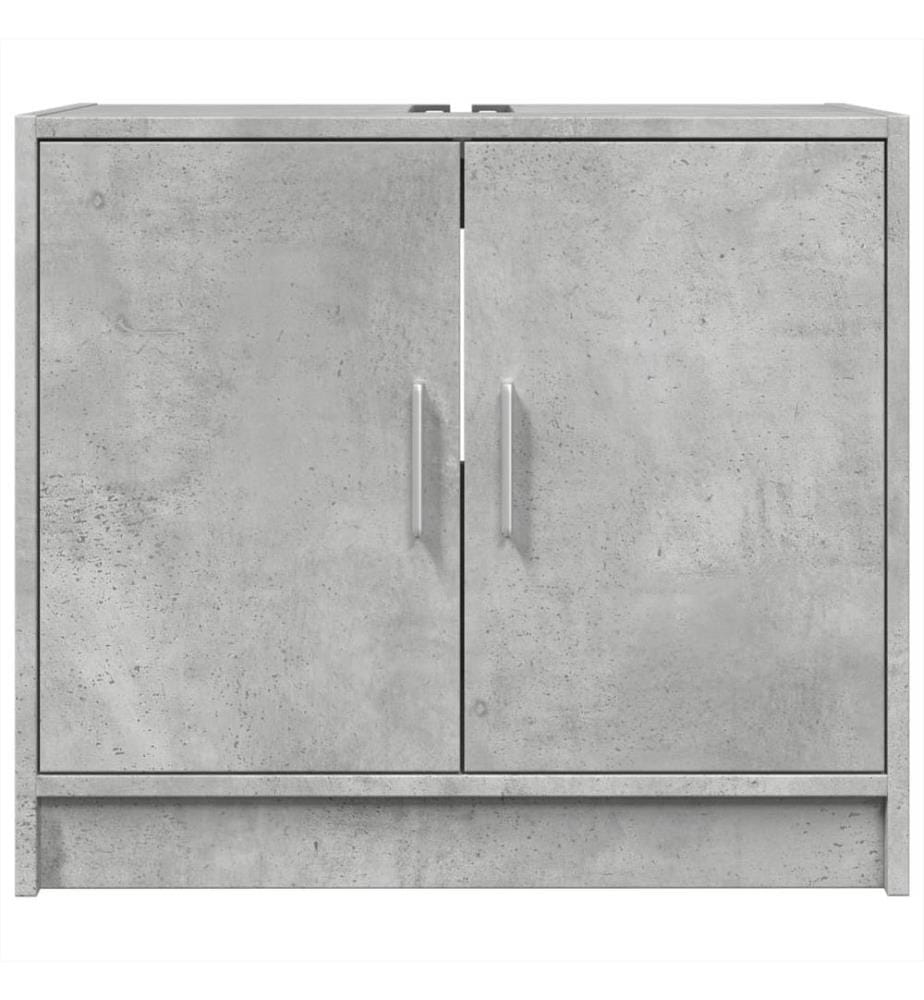 Armoire d'évier gris béton 63x29x55 cm bois d'ingénierie