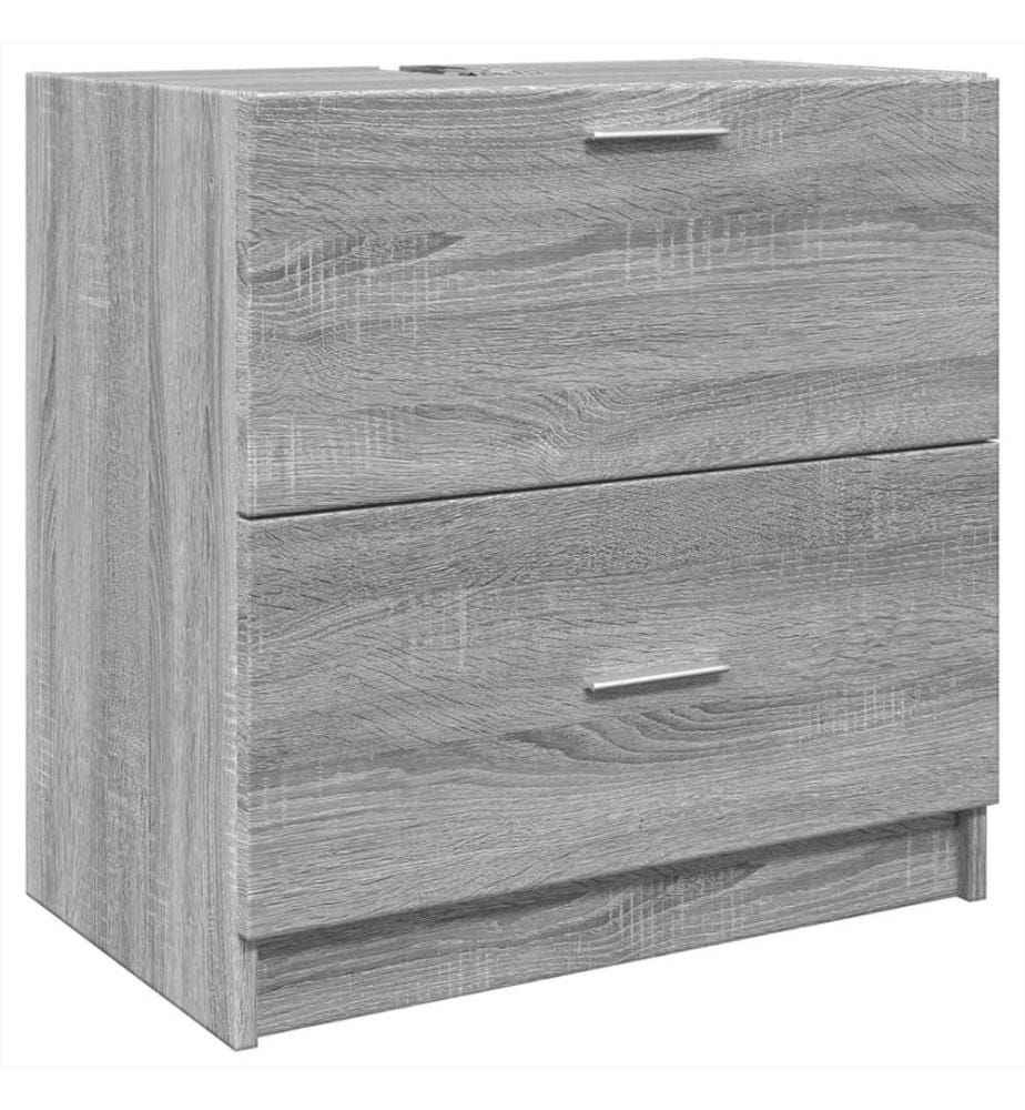 Meuble d'évier sonoma gris 59x37x59 cm bois d'ingénierie