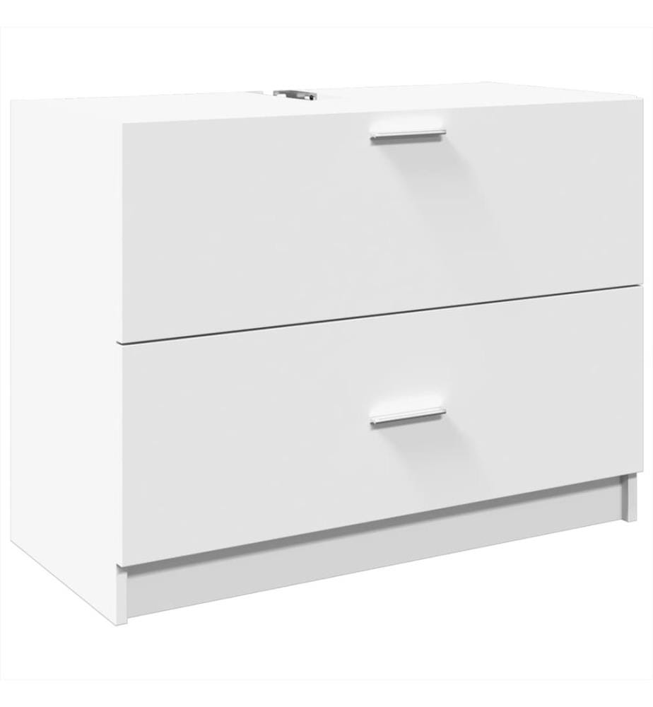 Armoire d'évier blanc 78x37x59 cm bois d'ingénierie