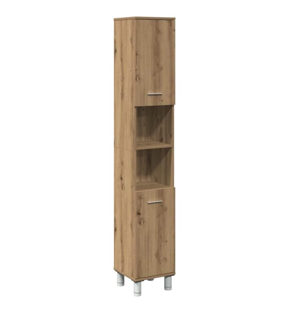 Badschrank Artisan-Eiche 30x30x179 cm Holzwerkstoff