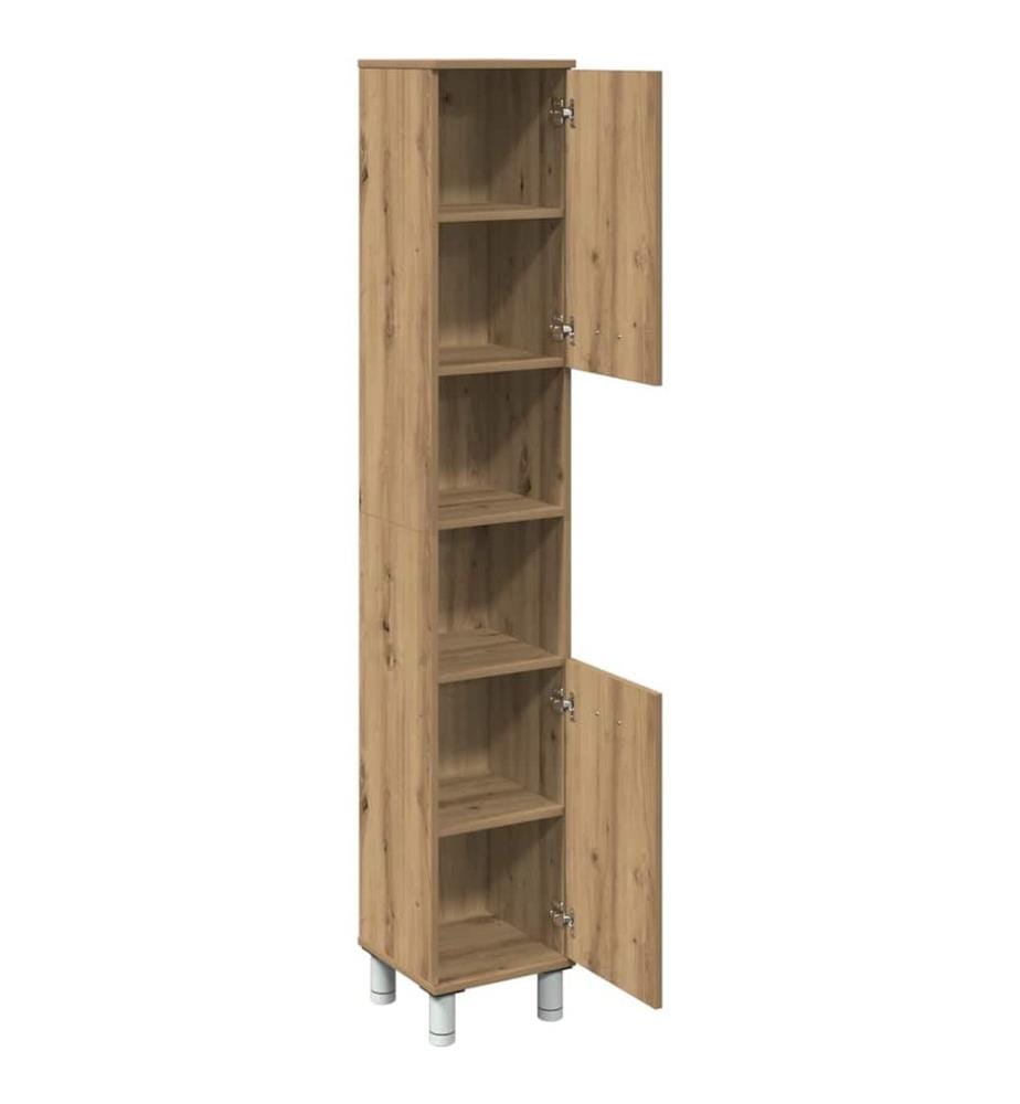 Badschrank Artisan-Eiche 30x30x179 cm Holzwerkstoff
