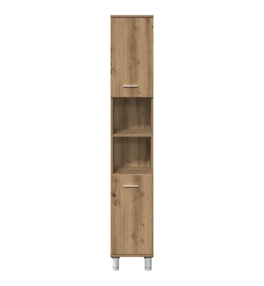 Badschrank Artisan-Eiche 30x30x179 cm Holzwerkstoff