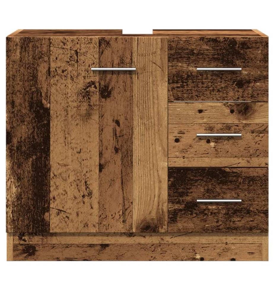 Armoire d'évier vieux bois 63x30x54 cm bois d'ingénierie