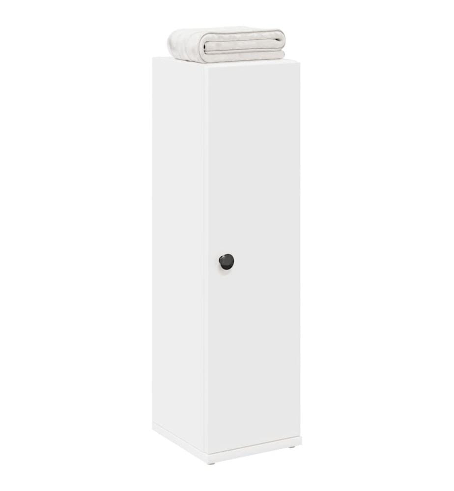 Badezimmerschrank mit Rollenhalter Weiss 20,5x22x72 cm