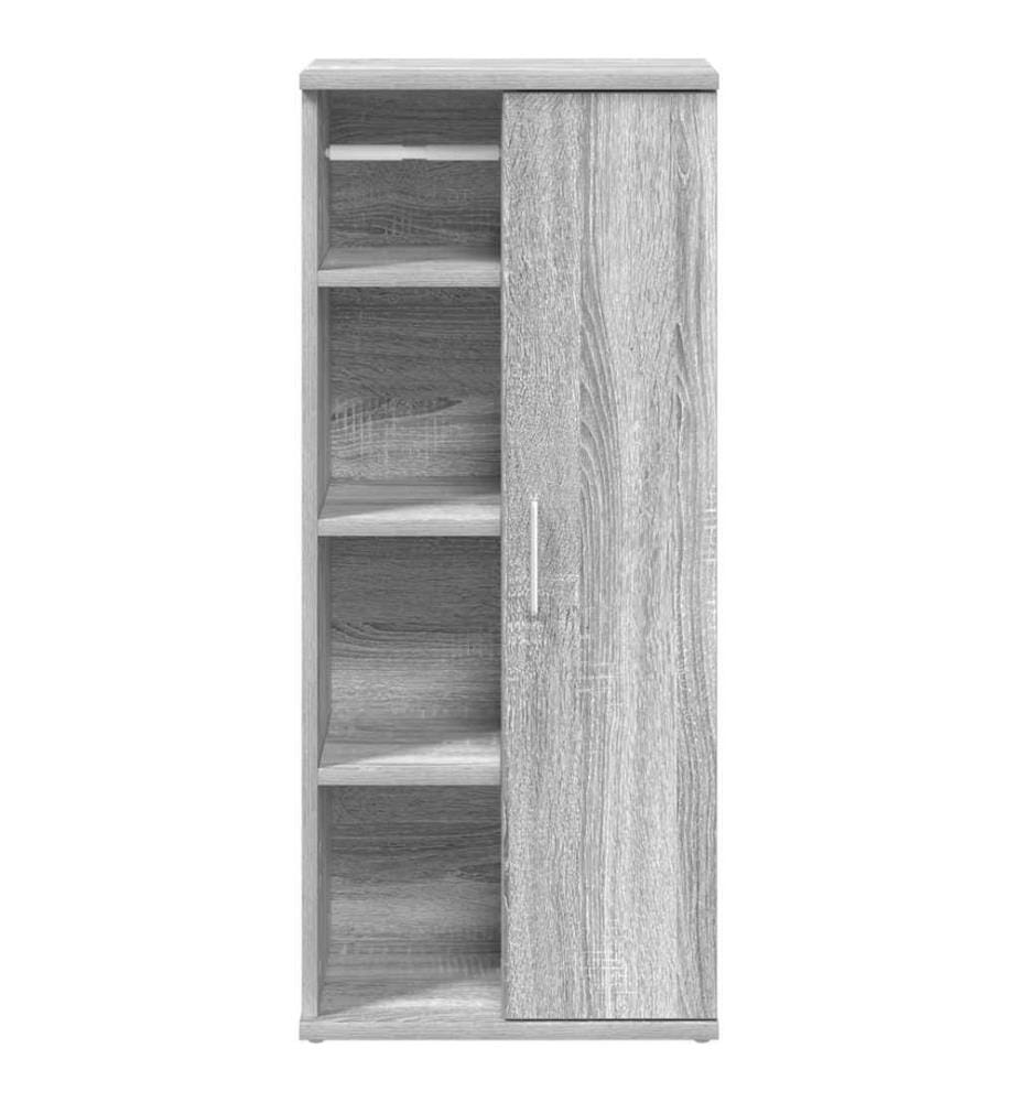 Badezimmerschrank mit Rollenhalter Grau Sonoma 39x22x90 cm