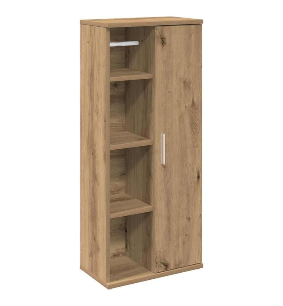 Badezimmerschrank mit Rollenhalter Artisan-Eiche 39x22x90 cm