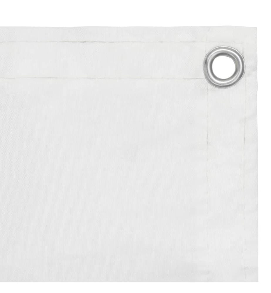 Balkon-Sichtschutz Weiss 90x600 cm Oxford-Gewebe