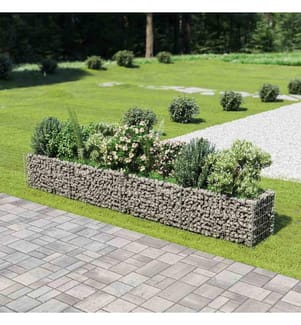 Gabionen-Hochbeet Verzinkter Stahl 360×50×50 cm