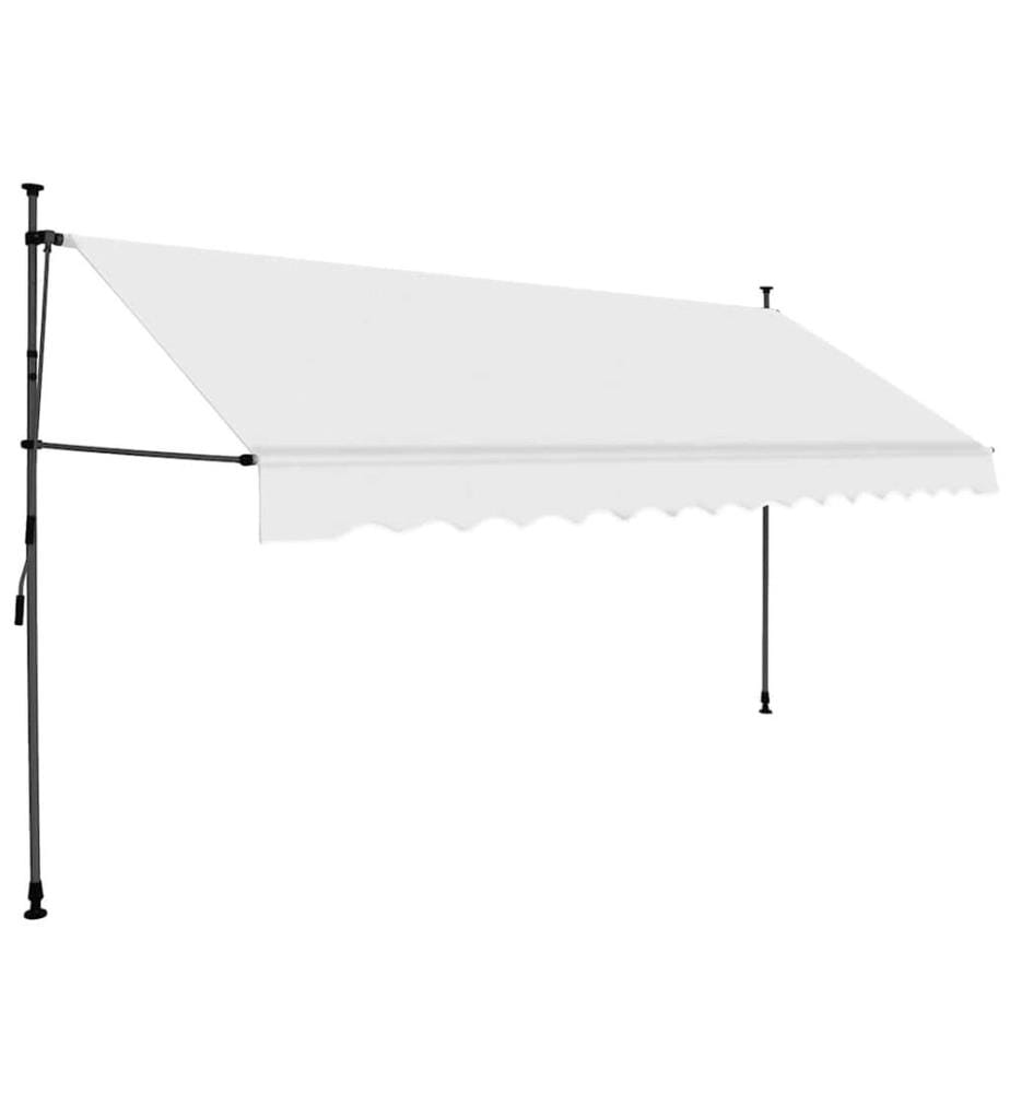 Einziehbare Markise Handbetrieben mit LED 350 cm Creme