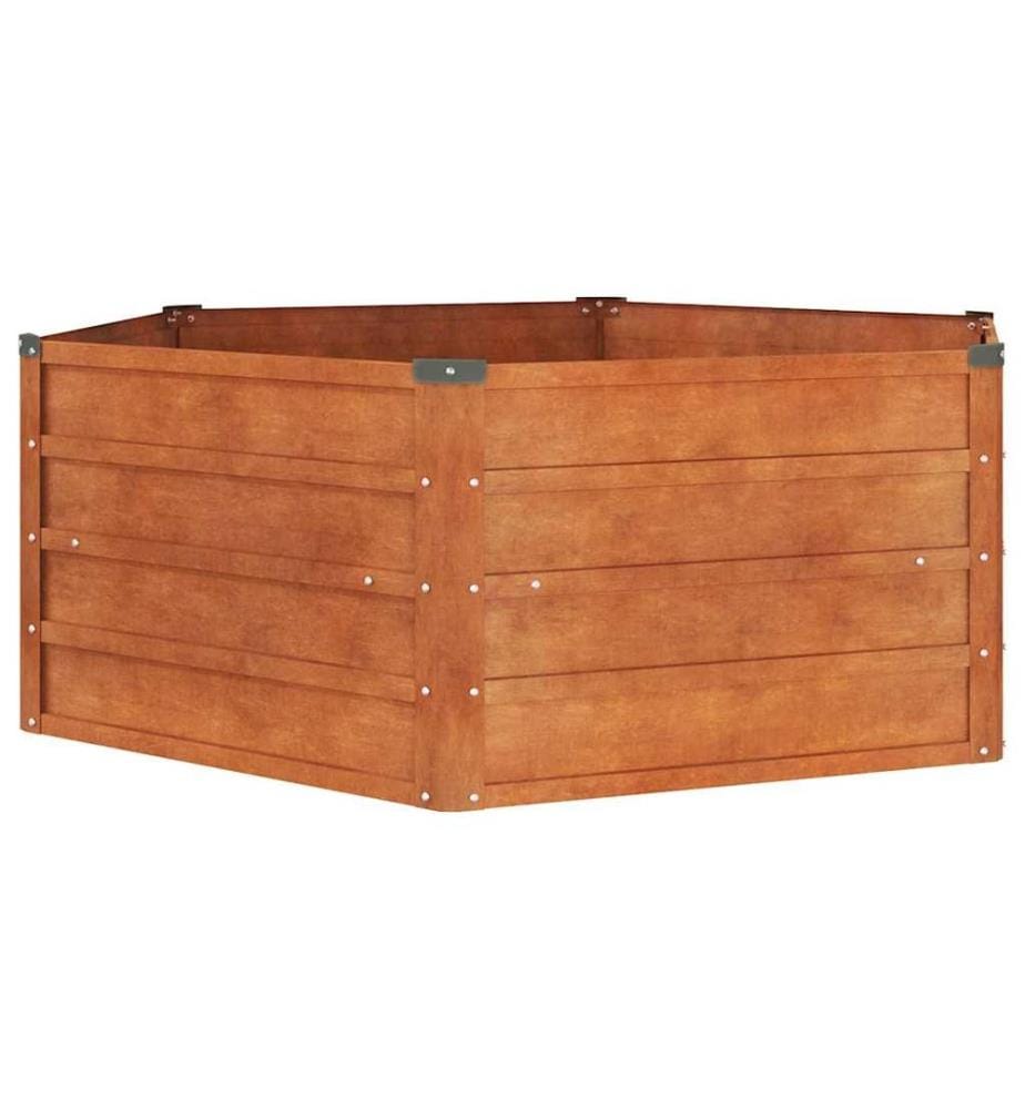 Hochbeet Rostig 129x129x45 cm Cortenstahl