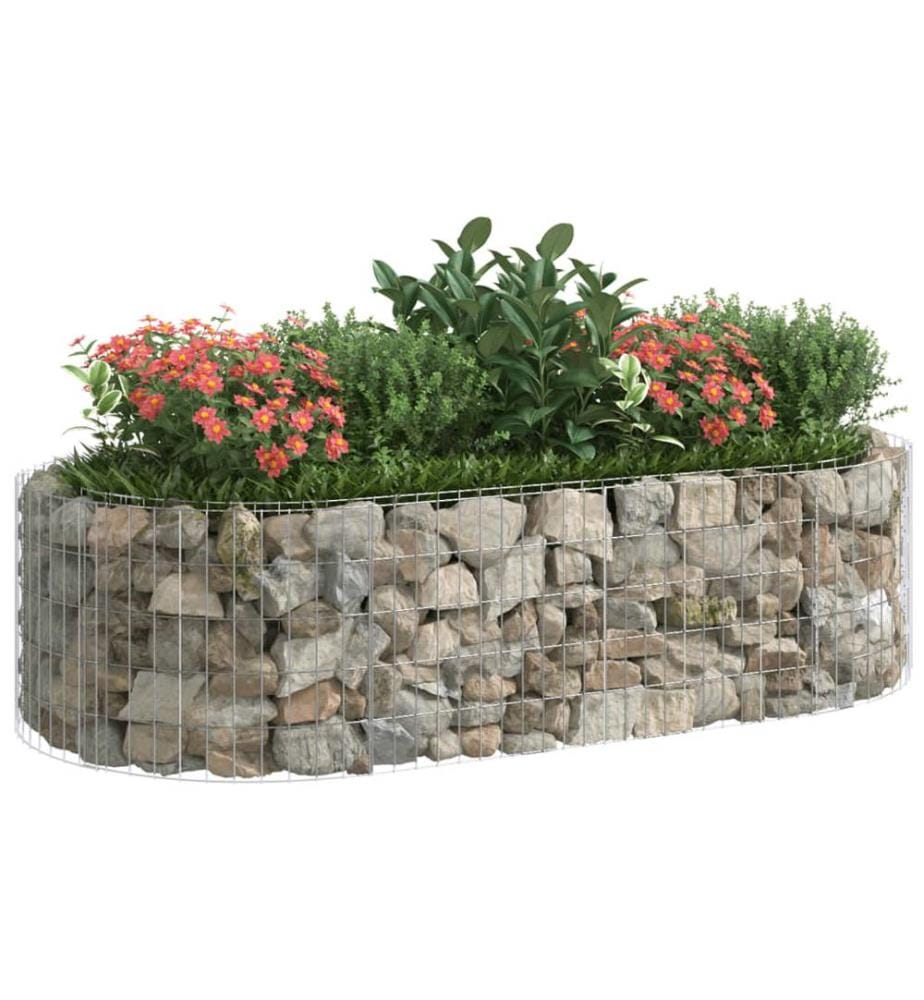 Gabionen-Hochbeet Verzinktes Eisen 200x100x50 cm