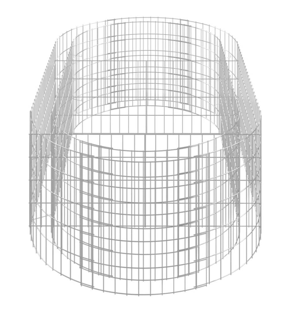 Gabionen-Hochbeet Verzinktes Eisen 200x100x50 cm