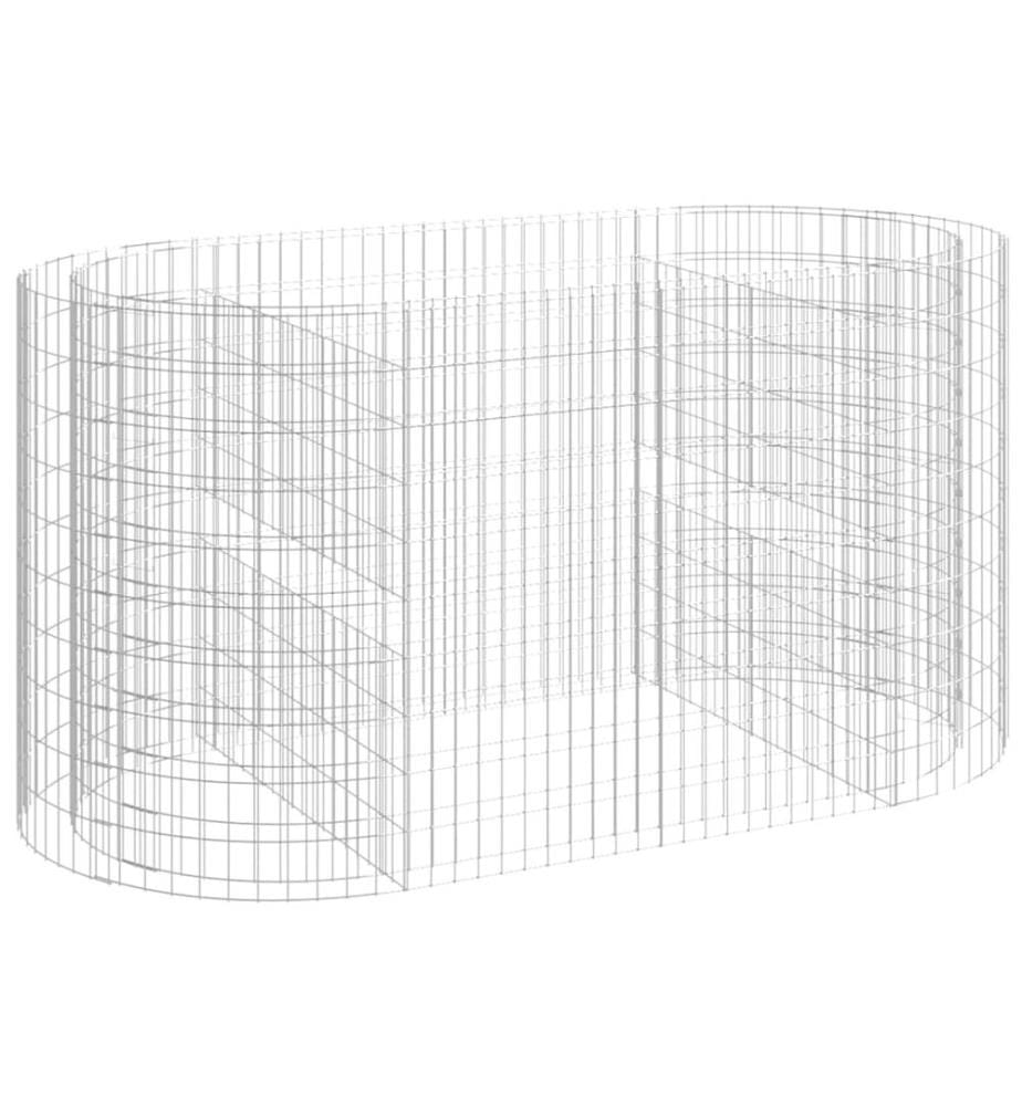 Gabionen-Hochbeet Verzinktes Eisen 200x100x100 cm