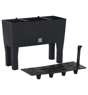 Hochbeet Anthrazit 60x25x46 cm PP-Rattan
