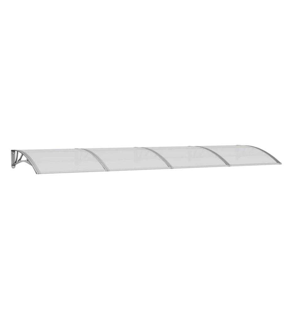 Türvordach Grau 350 x 100 cm Polycarbonat