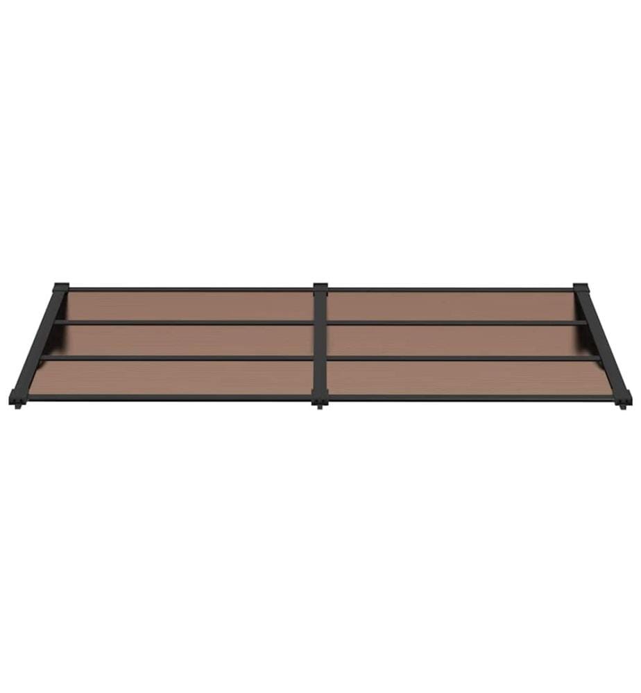 Türvordach Schwarz 199x90 cm Polycarbonat