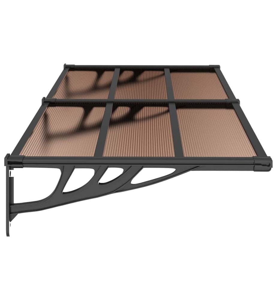 Türvordach Schwarz 199x90 cm Polycarbonat