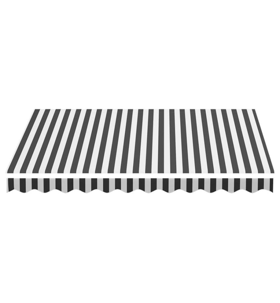 Markisenbespannung Anthrazit und Weiss 3x2,5 m