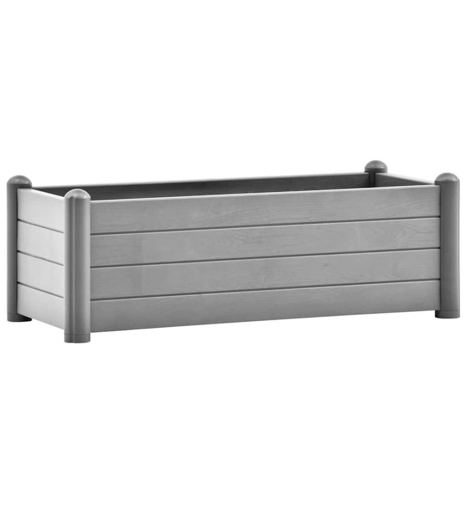 Garten-Hochbeet PP Steingrau 100x43x35 cm