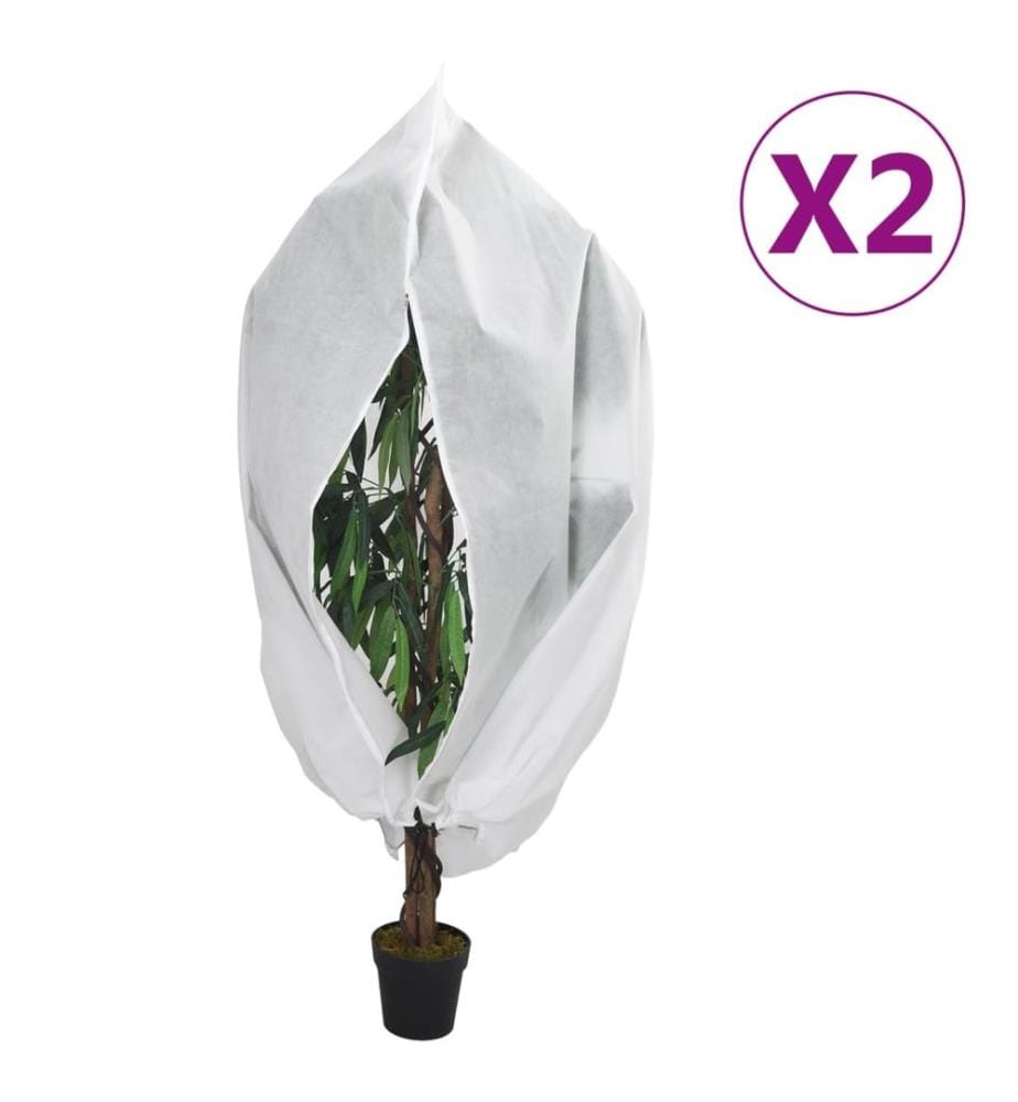Housses de protection pour plantes avec fermeture éclair 2 pcs