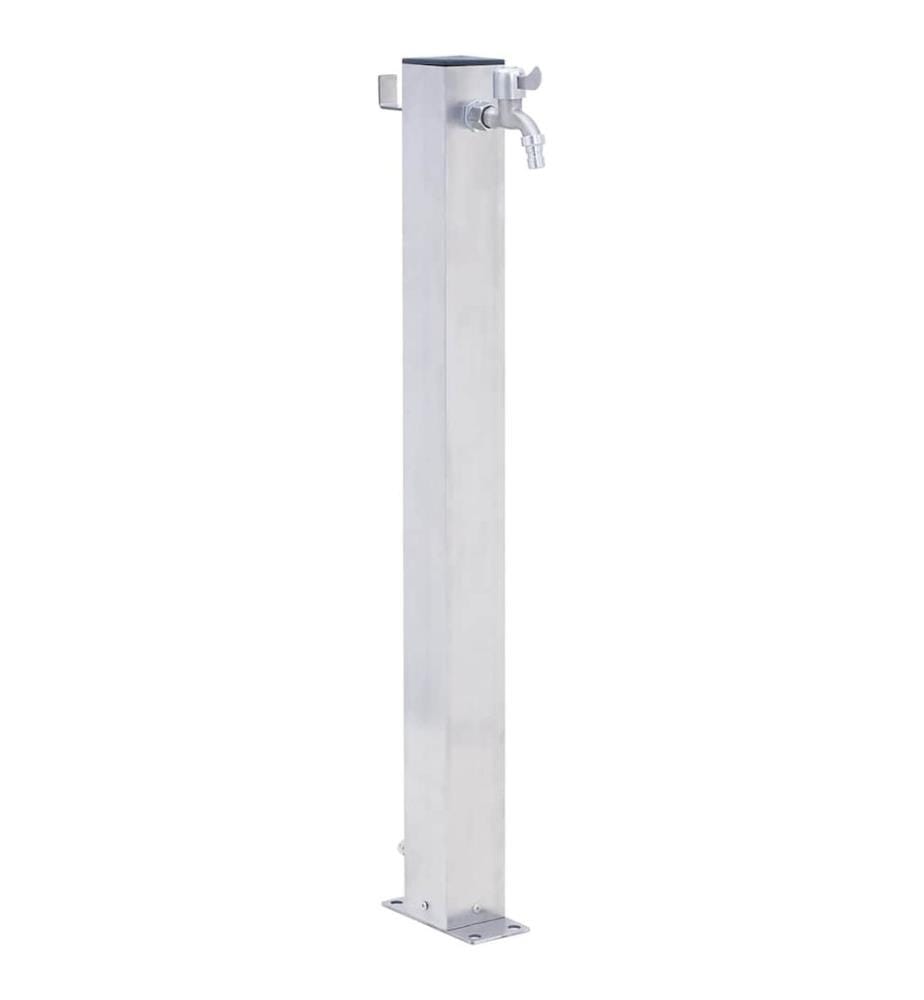 Wassersäule für den Garten 60 cm Edelstahl Quadratisch