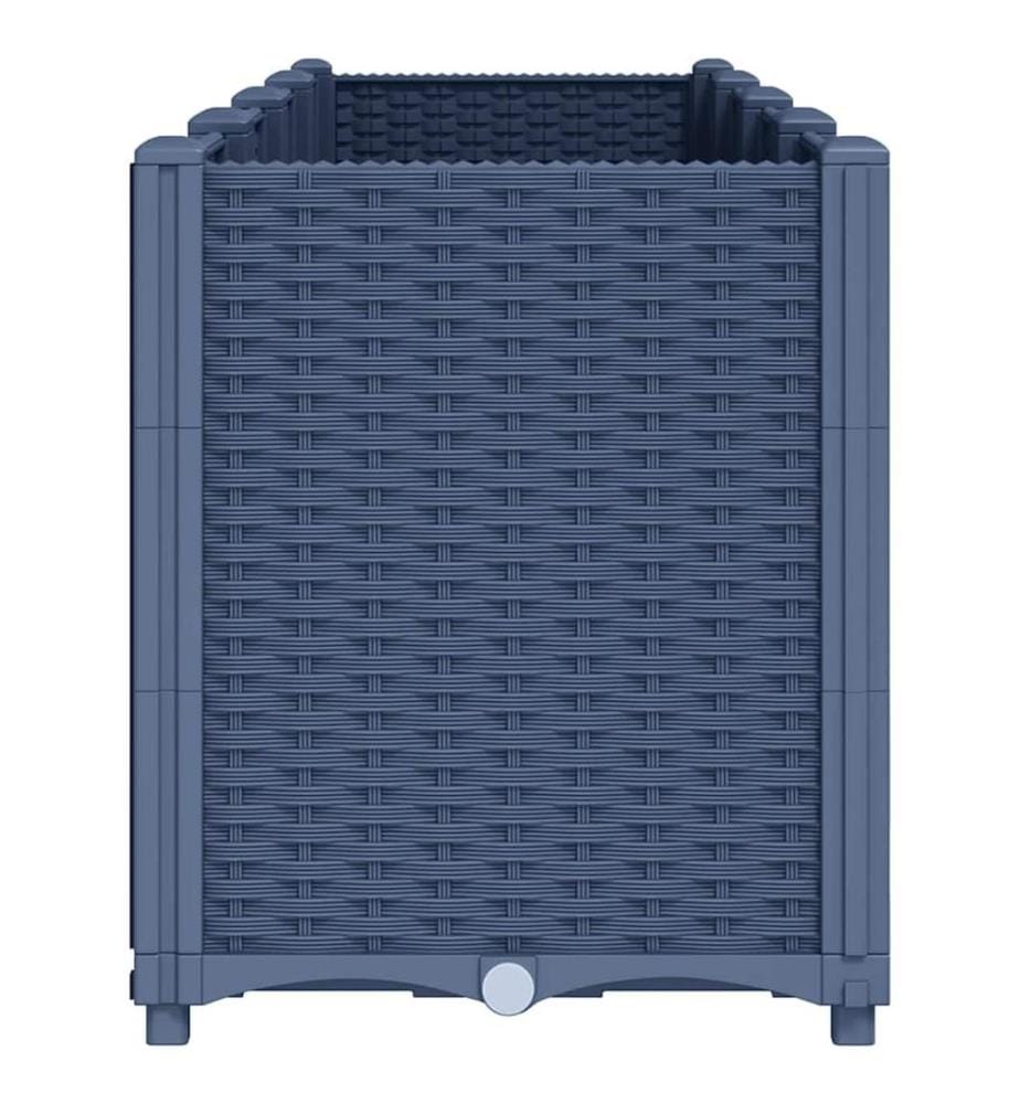 Jardinière bleu gris 160x40x53 cm PP