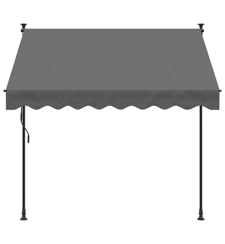 Markise Einziehbar Anthrazit 200x150 cm Stoff und Stahl