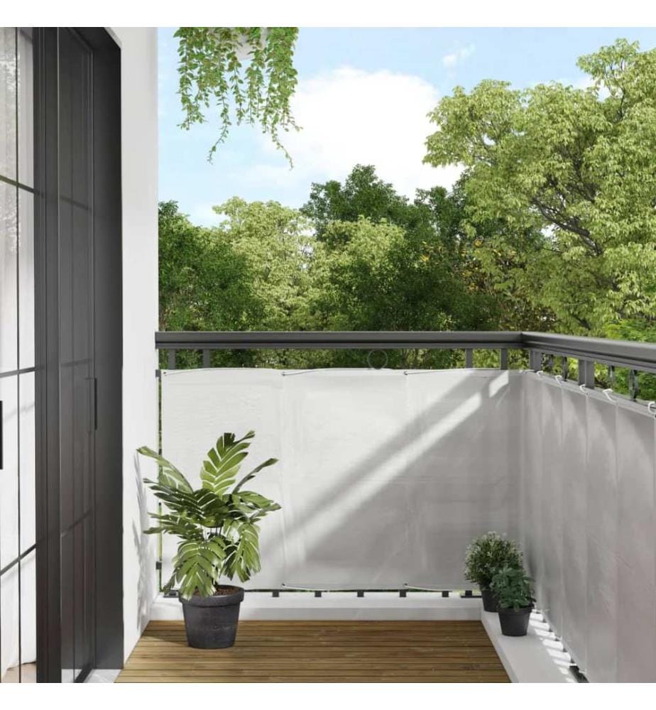 Balkon-Sichtschutz Hellgrau 90x800 cm 100 % Polyester-Oxford