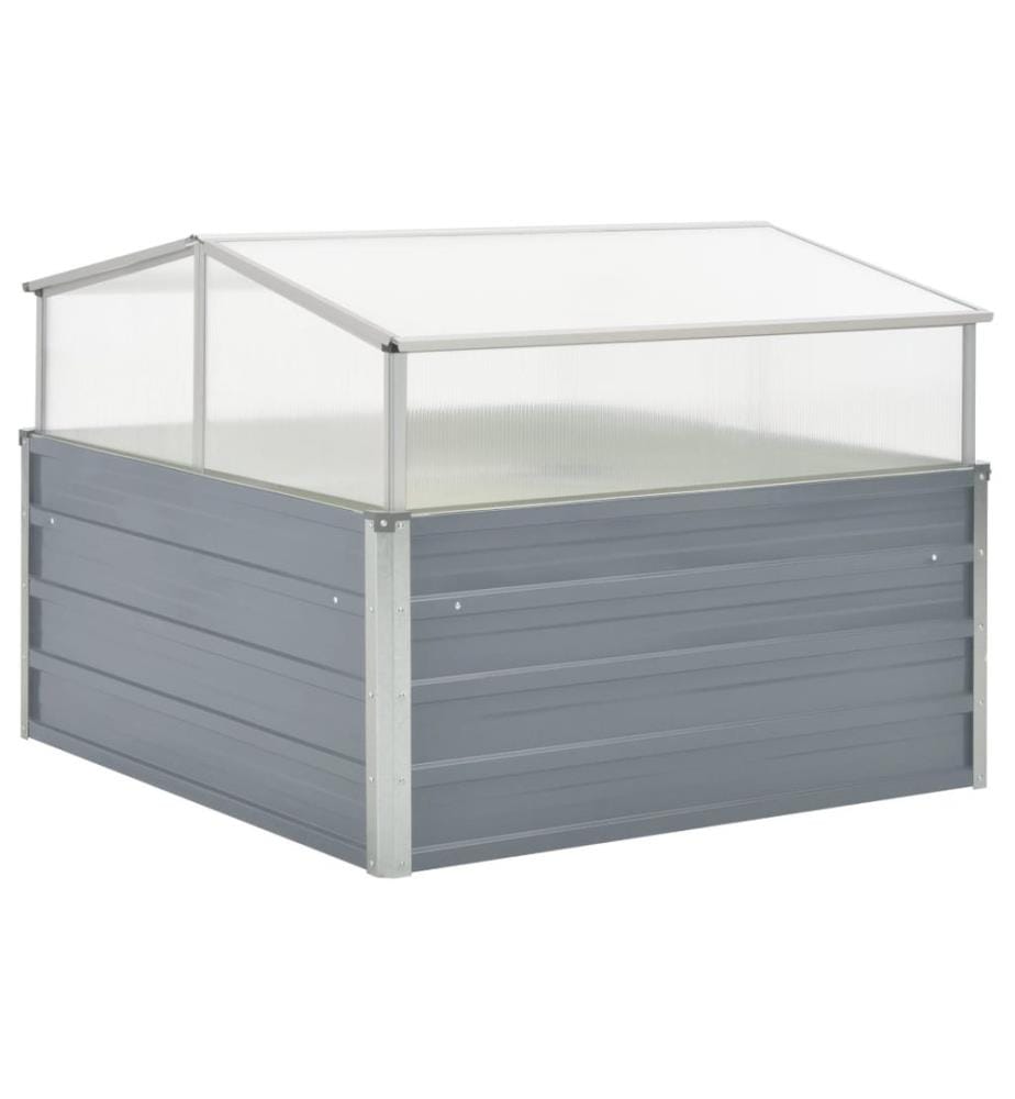Serre 100 x 100 x 85 cm Grise Acier galvanisé