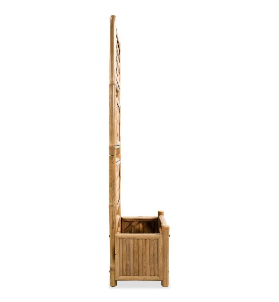 Lit surélevé de jardin avec treillis Bambou 40 cm