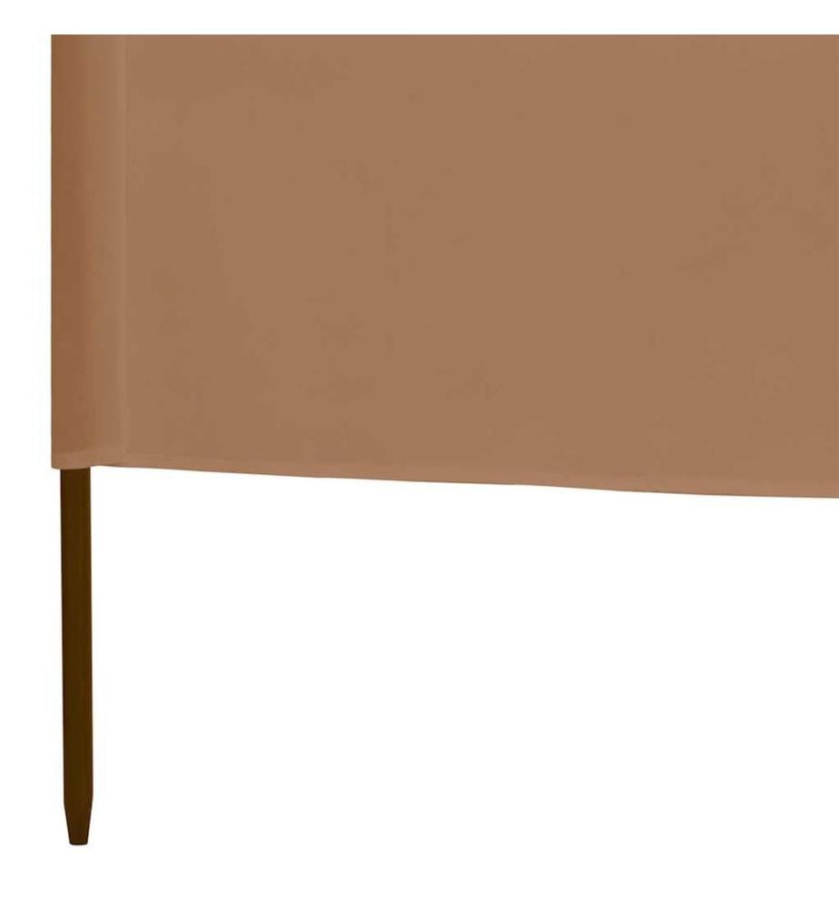 3-teiliges Windschutzgewebe 400 x 80 cm Taupe