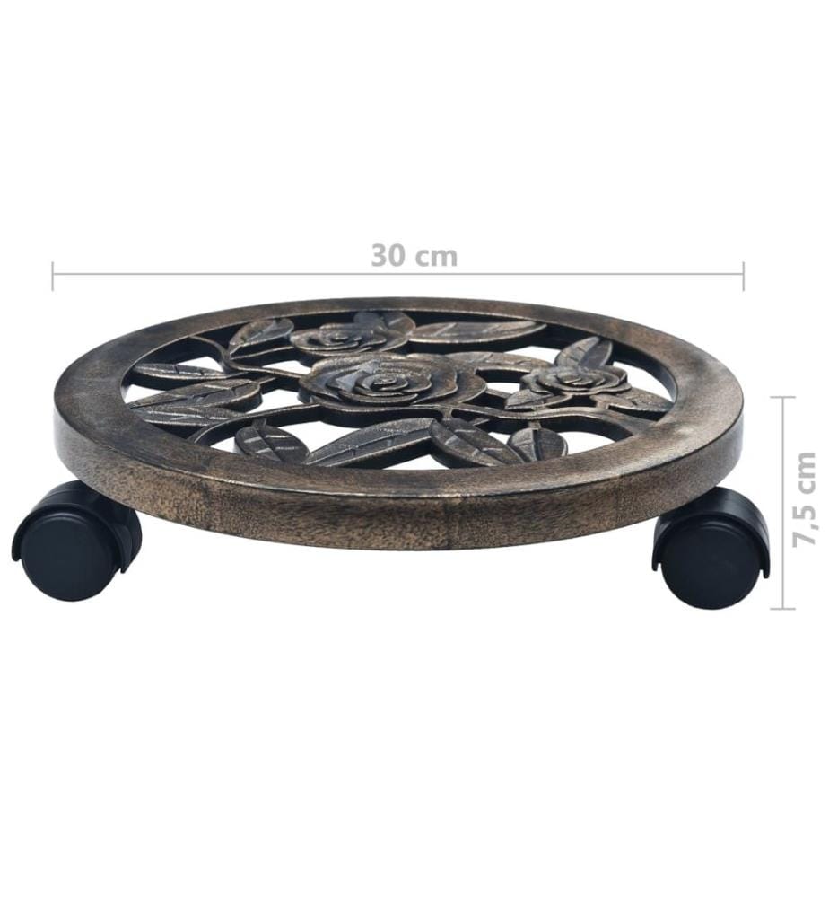 Pflanzenroller 6 Stk. Bronze 30 cm Kunststoff