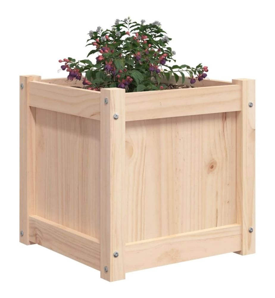 Jardinières 2 pcs bois de pin massif