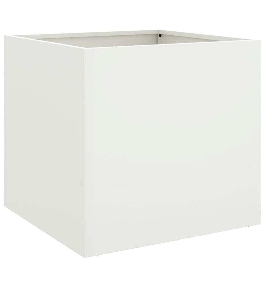 Jardinière blanc 49x47x46 cm acier