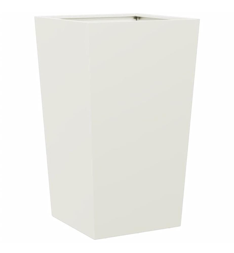 Jardinières 2 pcs blanc 45x45x75 cm acier