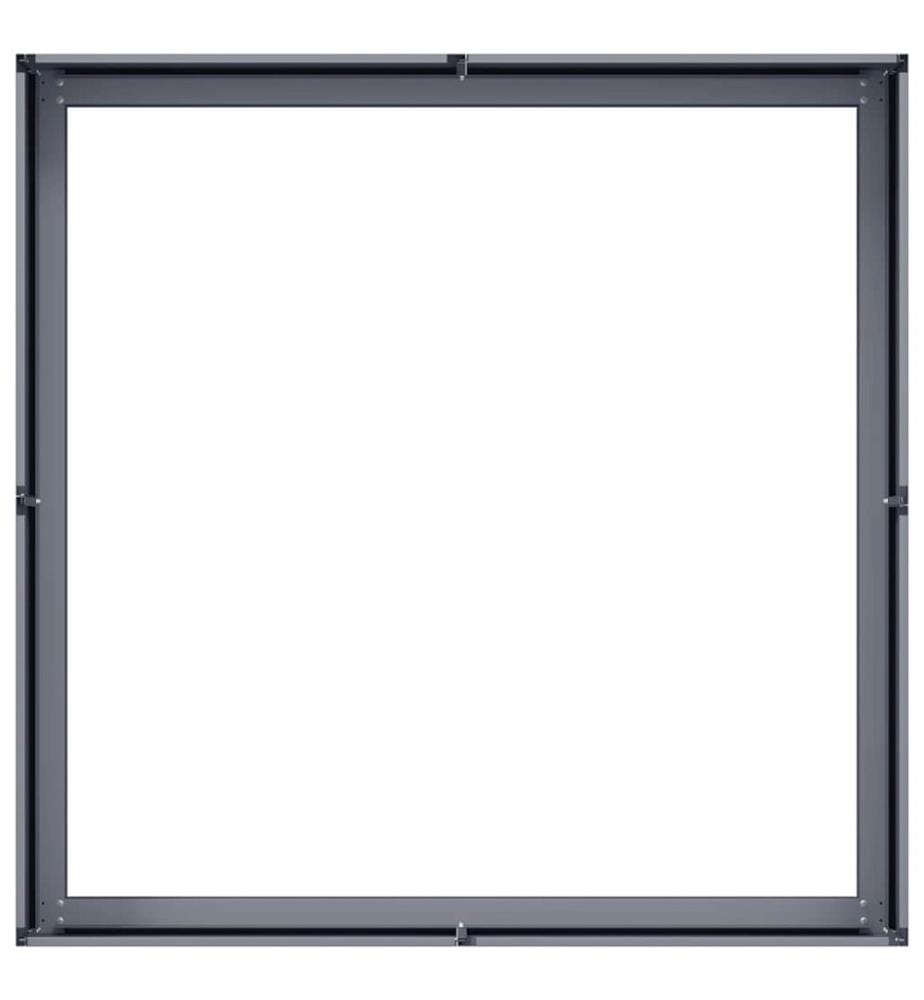 Jardinière anthracite 100x100x30 cm acier