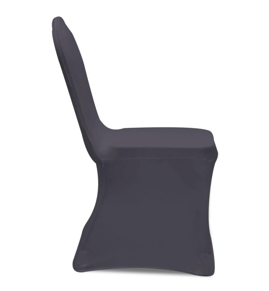Housse de chaise extensible 6 pcs anthracite