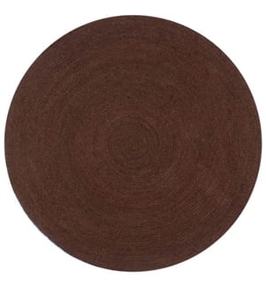 Teppich Handgefertigt Jute Rund 90 cm Braun