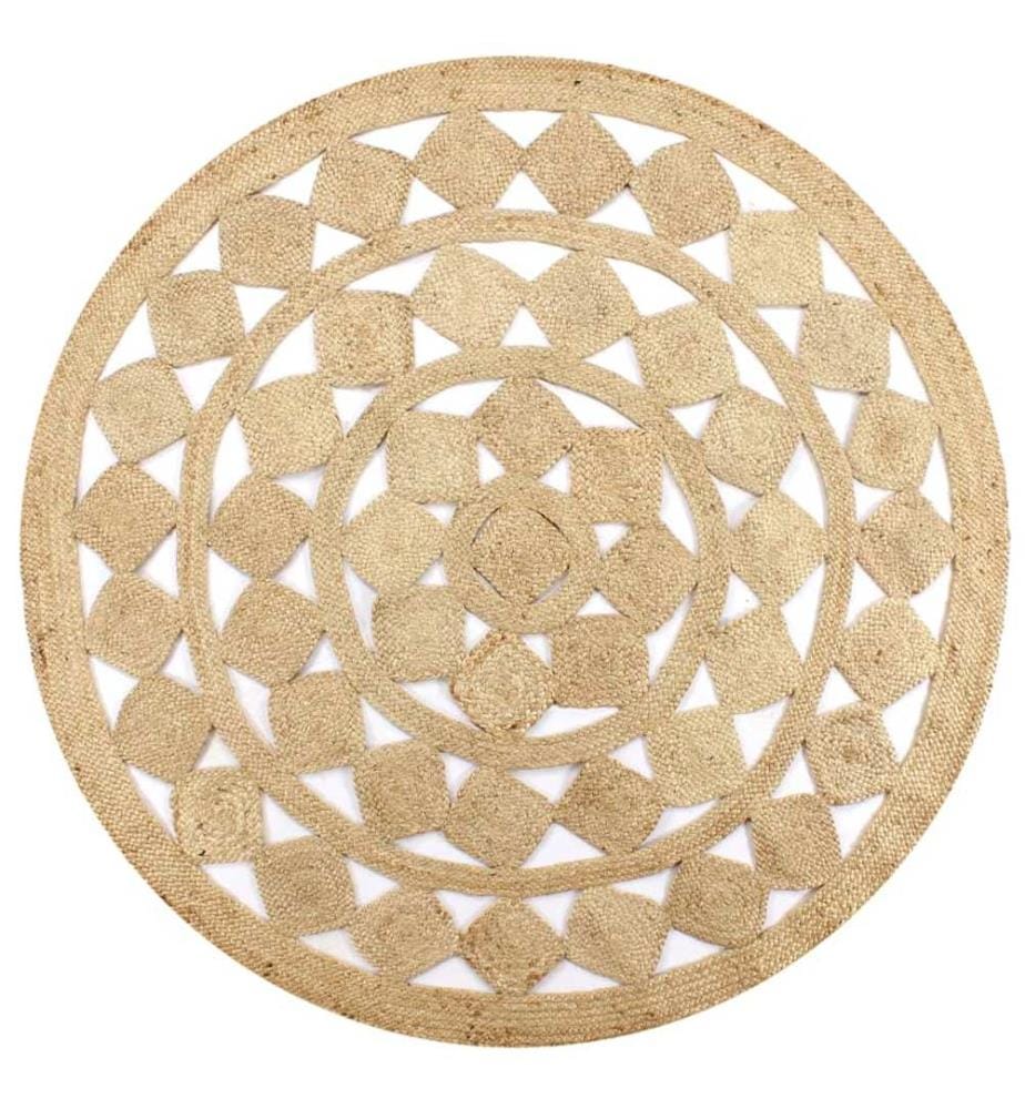 Tapis fait à la main Jute tressée 90 cm