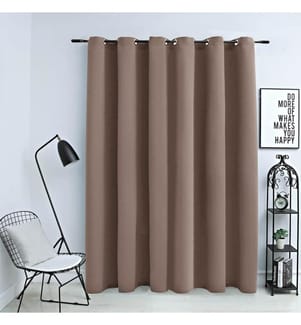 Verdunkelungsvorhang mit Metallösen Taupe 290 x 245 cm