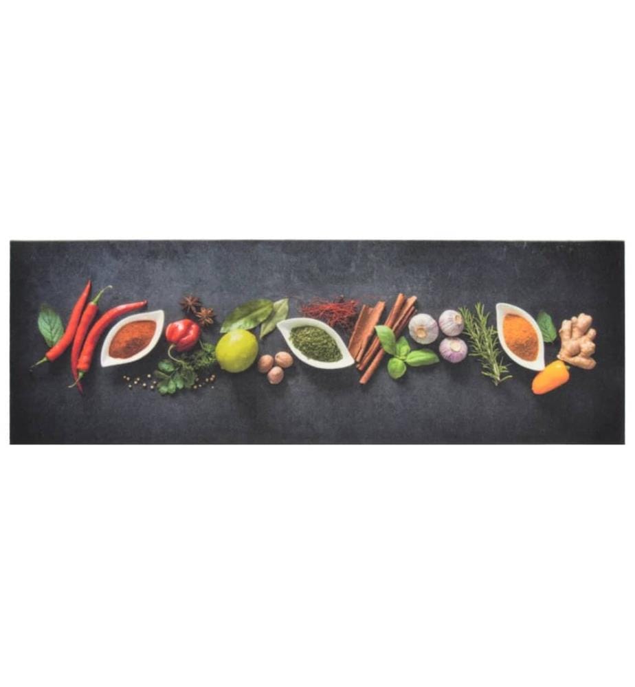Küchenteppich Waschbar Gewürze 60x180 cm Samt