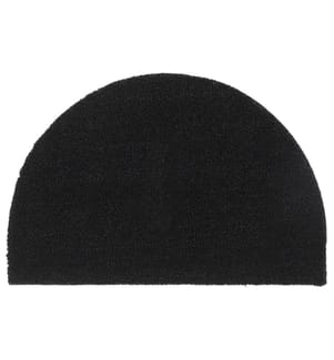 Fussmatte Schwarz Halbrund 40x60 cm Kokosfaser Getuftet