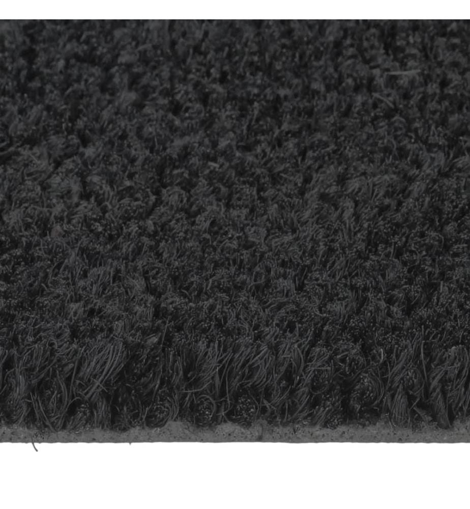 Fussmatte Schwarz Halbrund 40x60 cm Kokosfaser Getuftet