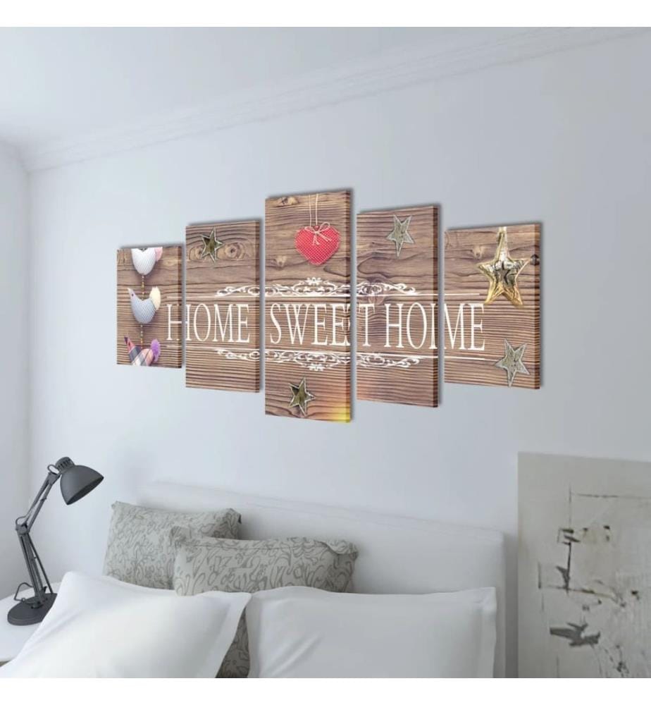 Bilder Dekoration Set Home Sweet Home 200 x 100 cm