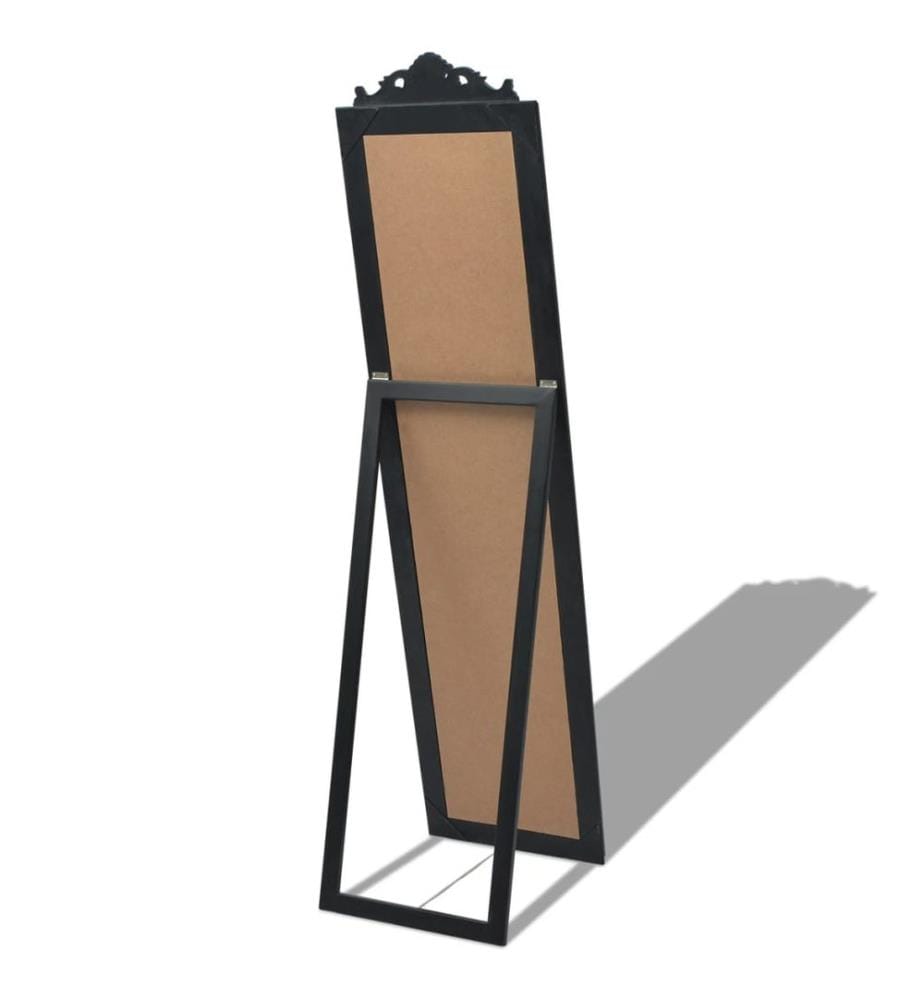 Standspiegel im Barock-Stil 160x40 cm Schwarz