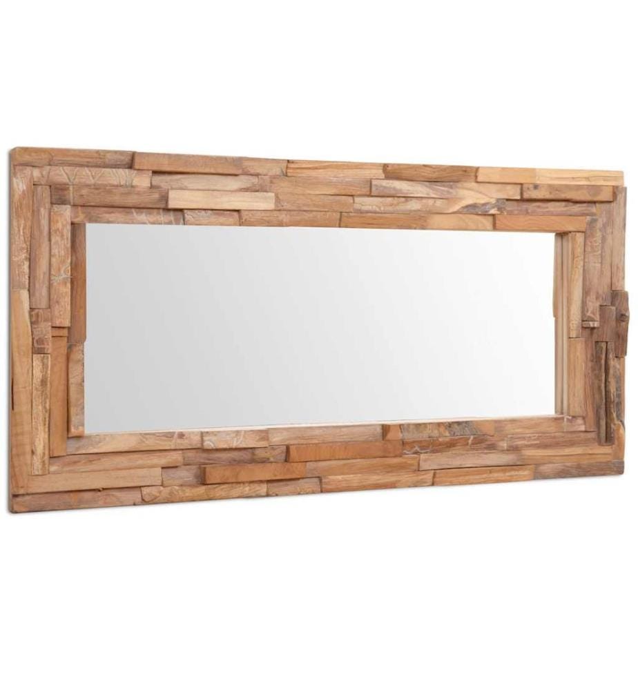 Miroir décoratif Teck 120x60 cm Rectangulaire