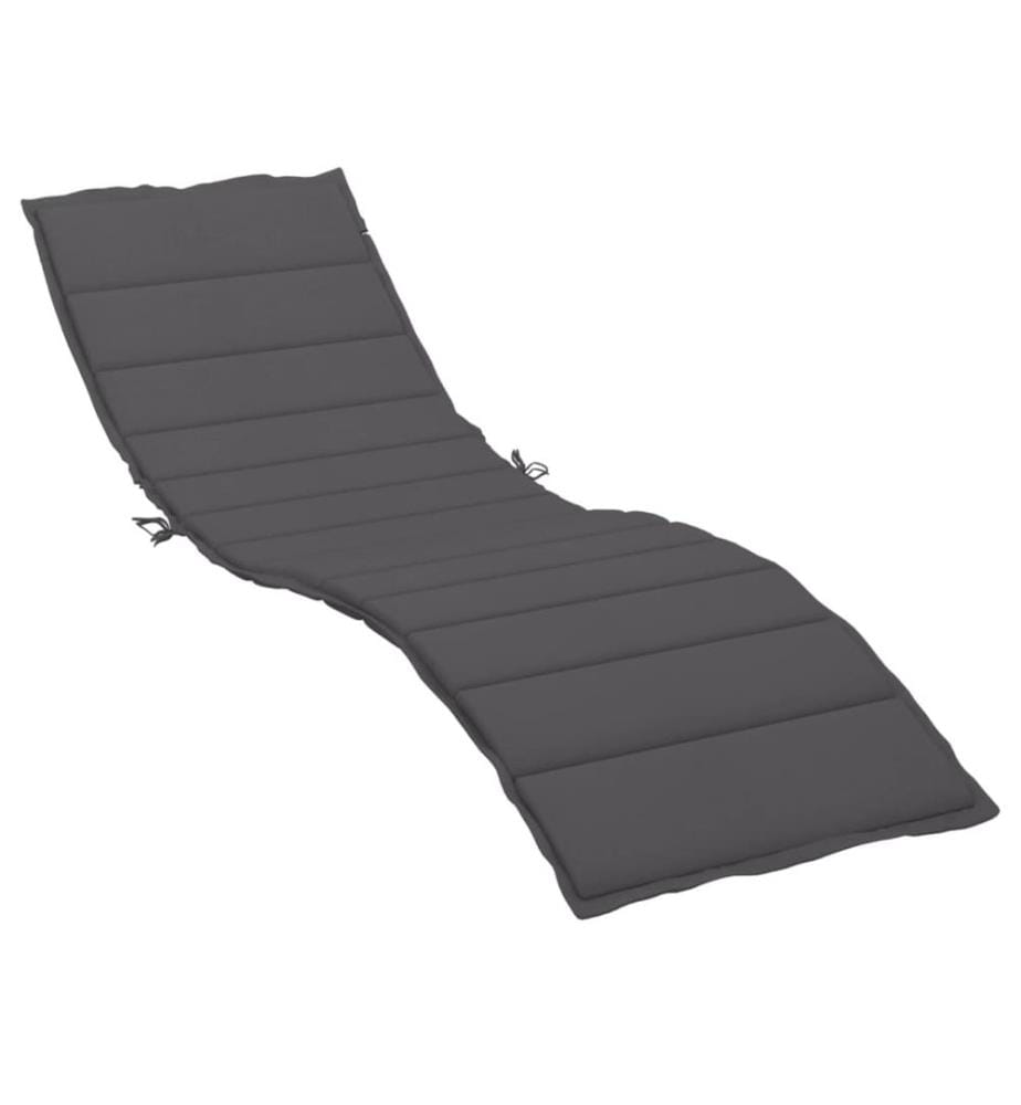 Sonnenliegen-Auflage Anthrazit 200x50x3 cm Oxford-Gewebe